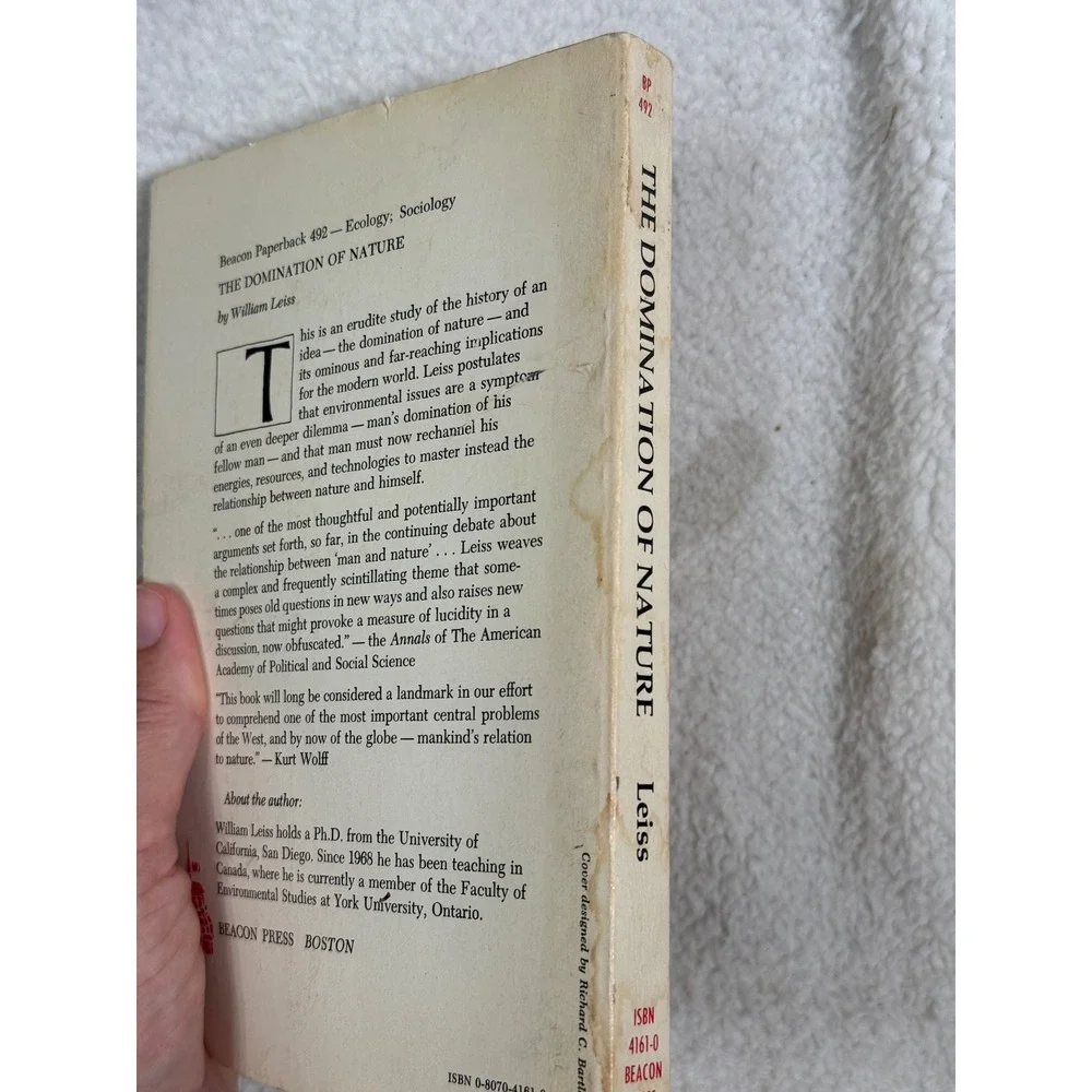 The Domination of Nature William Leiss Paperback 1974